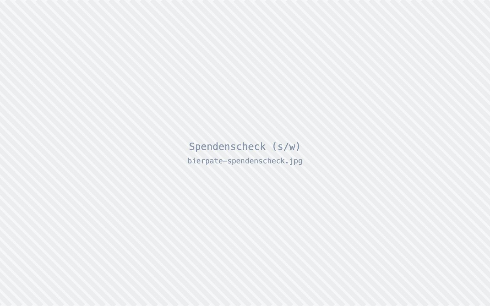 Spendenscheck-Übergabe (s/w)