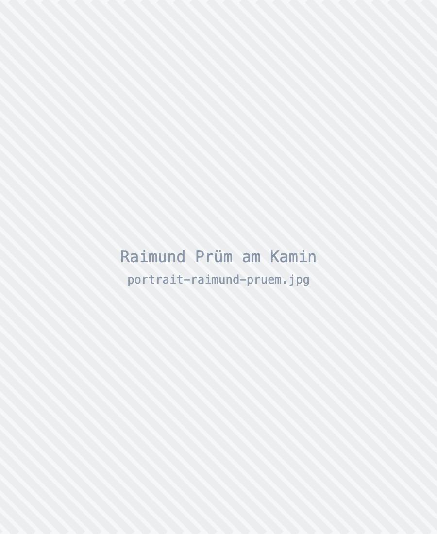 Raimund Prüm am Kamin